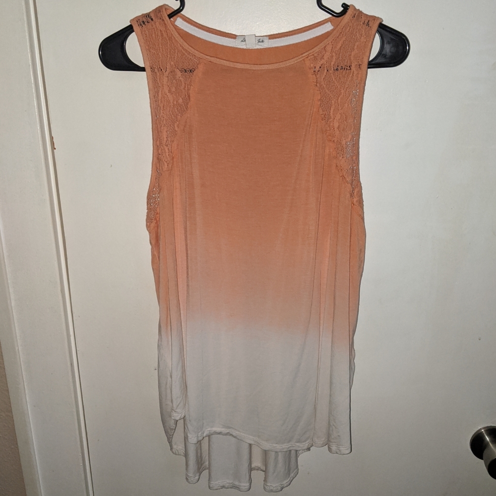 Orange & White Ombre Tank